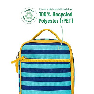 Blue Stripes Recycled Eco Lunch Bag