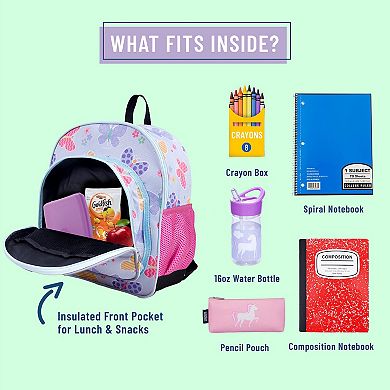Butterfly Garden Blue 12 Inch Backpack