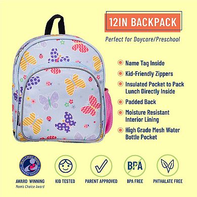Butterfly Garden Blue 12 Inch Backpack