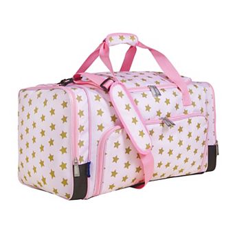 Pink And Gold Stars Weekender Duffel Bag