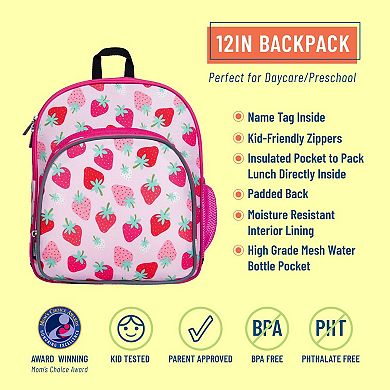 Strawberry Patch 12 Inch Backpack