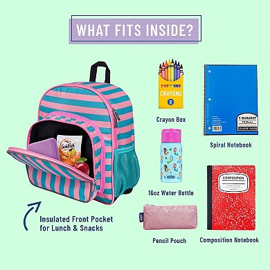Pink Stripes 12 Inch Backpack