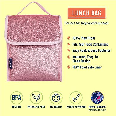 Pink Glitter Lunch Bag