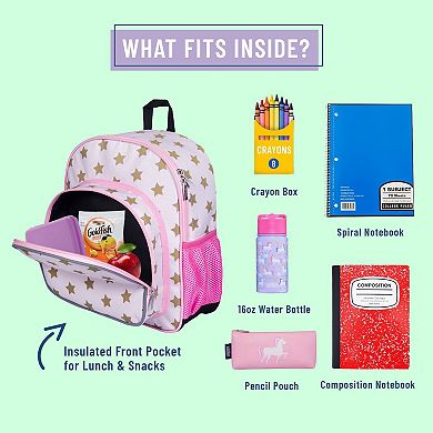 Pink And Gold Stars 12 Inch Backpack