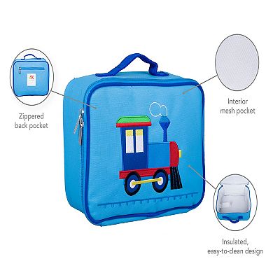 Train Embroidered Lunch Box