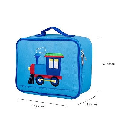 Train Embroidered Lunch Box