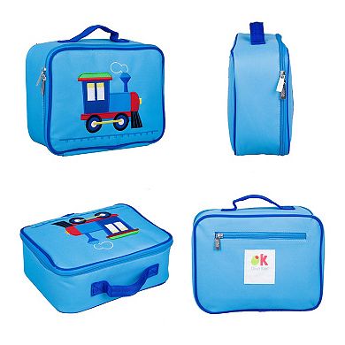 Train Embroidered Lunch Box