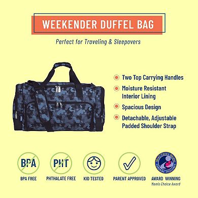 Black Camo Weekender Duffel Bag