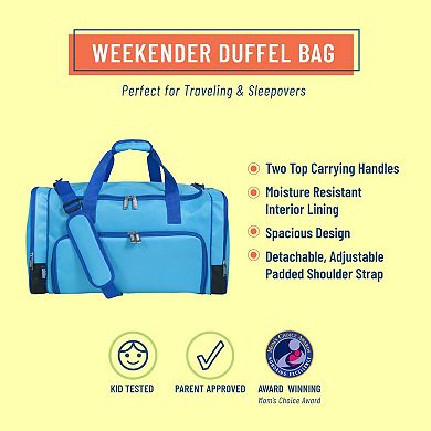 Sky Blue Weekender Duffel Bag