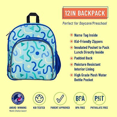 Confetti Blue 12 Inch Backpack
