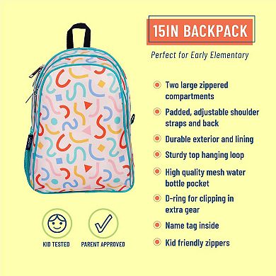 Confetti Peach 15 Inch Backpack