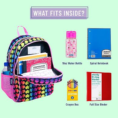 Rainbow Hearts 15 Inch Backpack