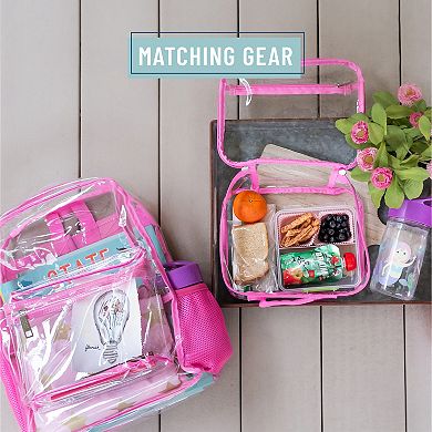 Clear W/ Pink Trim Lunch Box
