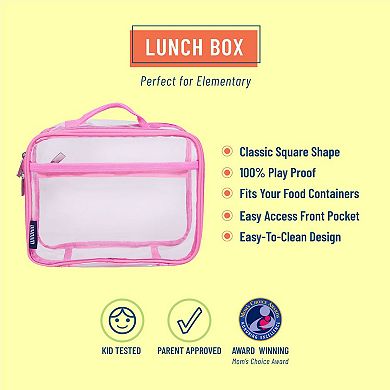 Clear W/ Pink Trim Lunch Box
