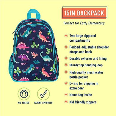 Darling Dinosaurs 15 Inch Backpack