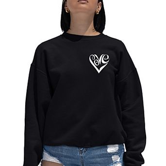 Script Heart - Women's Word Art Crewneck Sweatshirt