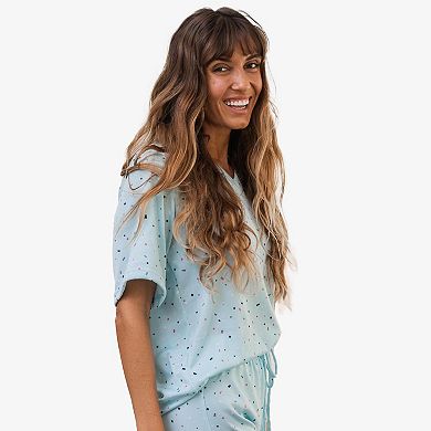 Women's Extra Soft Short Sleeve V-neck Lounge Top