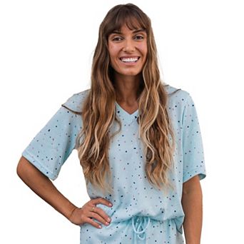 Women's Extra Soft Short Sleeve V-neck Lounge Top
