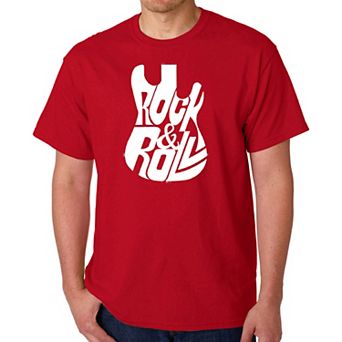 Rock And Roll Guitar - Men's Word Art T-shirt