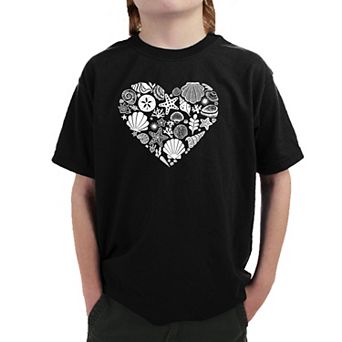 Sea Shells - Boy's Word Art T-shirt