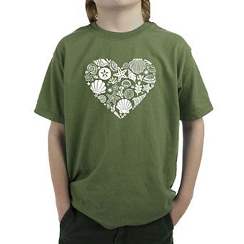 Sea Shells - Boy's Word Art T-shirt