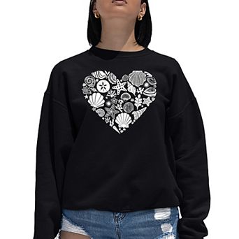 Sea Shells - Women's Word Art Crewneck Sweatshirt