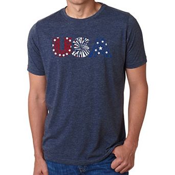 Usa Fireworks - Men's Premium Blend Word Art T-shirt