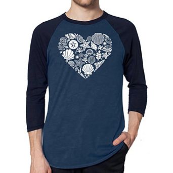 Sea Shells - Men's Raglan Baseball Word Art T-shirt