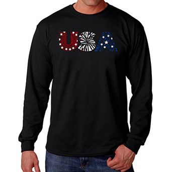Usa Fireworks - Men's Word Art Long Sleeve T-shirt