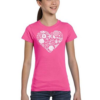 Sea Shells - Girl's Word Art T-shirt