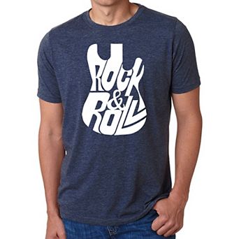Rock And Roll Guitar - Men's Premium Blend Word Art T-shirt