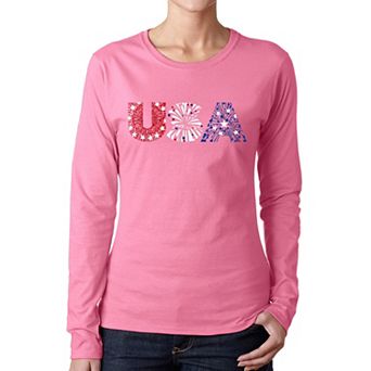 Usa Fireworks - Women's Word Art Long Sleeve T-shirt