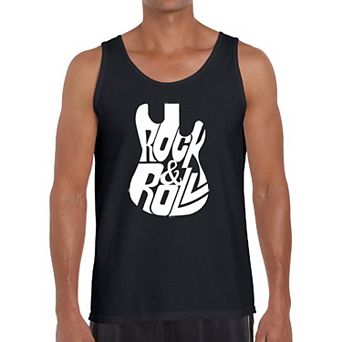 Rock And Roll Guitar - Men's Word Art Tank Top