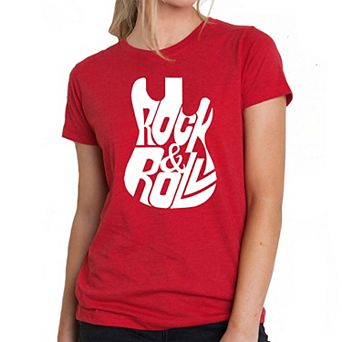Rock And Roll Guitar - Women's Premium Blend Word Art T-shirt