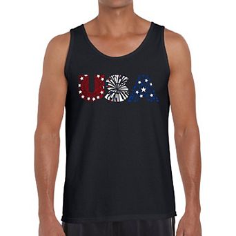 Usa Fireworks - Men's Word Art Tank Top