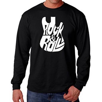 Rock And Roll Guitar - Men's Word Art Long Sleeve T-shirt
