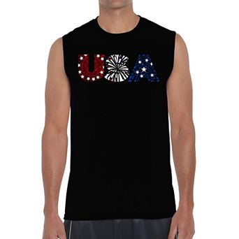 Usa Fireworks - Men's Word Art Sleeveless T-shirt