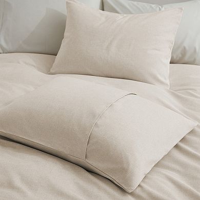 Unikome Soft Comfy Faux Linen Duvet Cover Textured Bedding Set