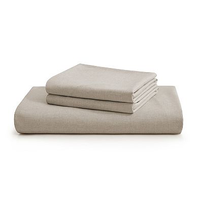 Unikome Soft Comfy Faux Linen Duvet Cover Textured Bedding Set