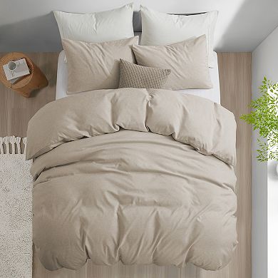 Unikome Soft Comfy Faux Linen Duvet Cover Textured Bedding Set