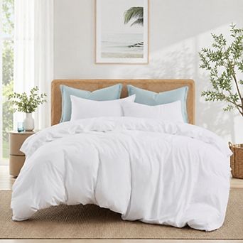 Unikome Cooling Soft Breathable Duvet Cover Set with Zipper Closure and Corner Ties