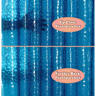 Heavy 8g Peva Shower Curtain Liner, 3d Semi Transparent Design, 70 X 72 Inch, Plastic Hooks Included