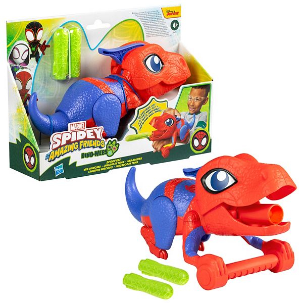 Hasbro Marvel Spidey and His Amazing Friends Dino-Webs NERF Spidey-Rex Web Launcher - Multi