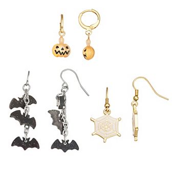 Celebrate Together™ Two-Tone Halloween Drop Earring Set
