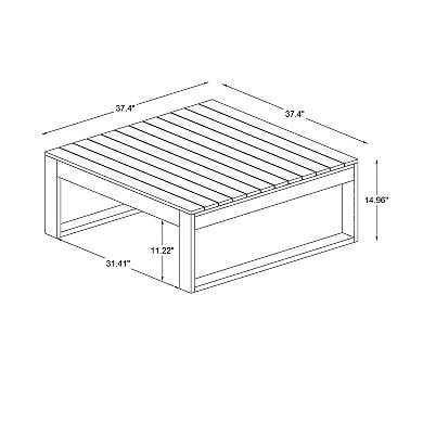 Linon Silas Outdoor Coffee Table