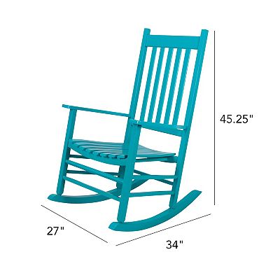 Shine Company 2-Piece Vermont Indoor/Outdoor Wooden Porch Rocker Set