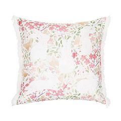 Easter Throw Pillow Covers 18x18 Set Of 4 Bunny Decor Throw Pillows Spring Bow Rabbit Outdoor Farmhouse Decorative Cushion Cases For Couch Bed