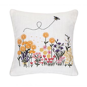C&F Home Bumble Bee Garden Floral Throw Pillow