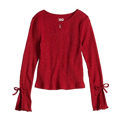 Girls 6-20 SO® Tie Detail Top in Regular & Plus Size