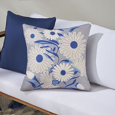Mina Victory Floral Reversible Indoor Outdoor Throw Pillow
